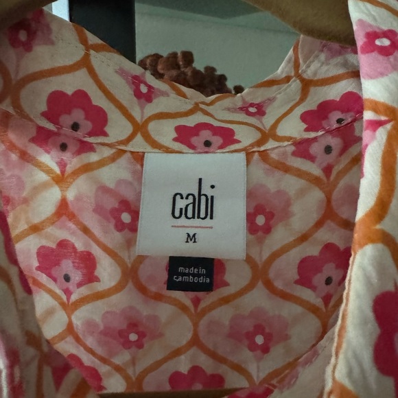 Cabi lyocell sleeveless floral print top medium - Picture 4 of 8